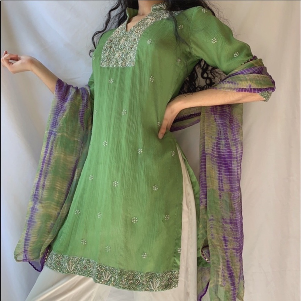 M💜 2pc | Green Indian outfit